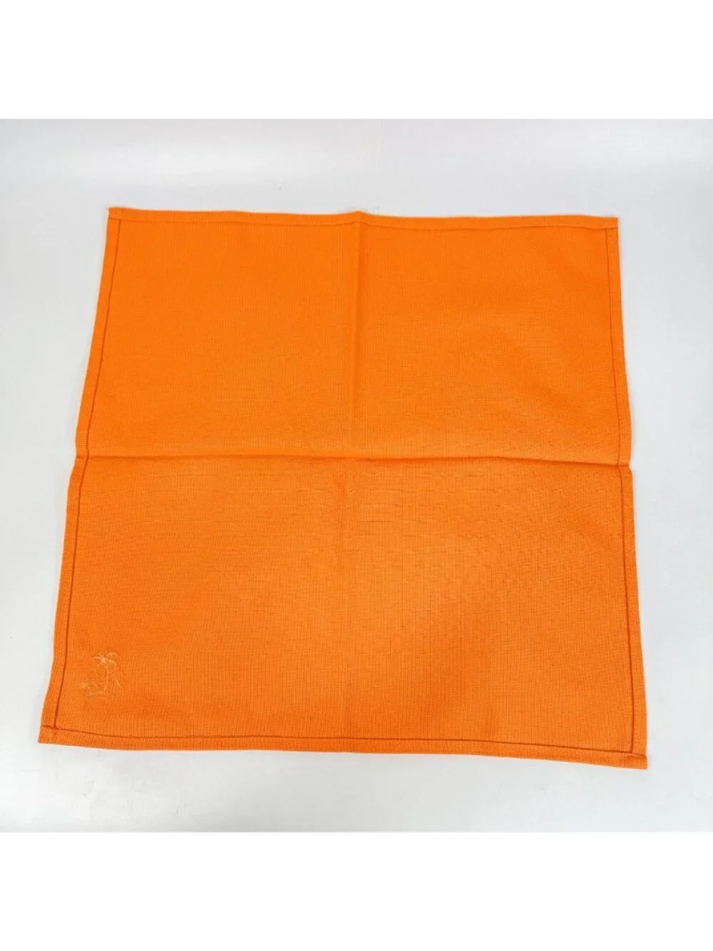 Tommy Bahama Yellow Orange Cotton Napkins Square Set Of 4 Embroidered